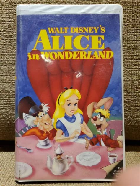 Alice In Wonderland Vhs Rare Black Diamond Clamshell Walt