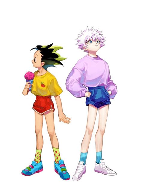 Gon Killua Summer Outfits Anime Art Hxh Hunter X Hunter Artist Cloilou