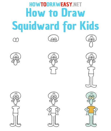 How To Draw Squidward Spongebob Sketchok Step By Step Drawing The