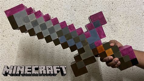 How To Make Minecraft Sword With Cardboard Netherite Sword Youtube