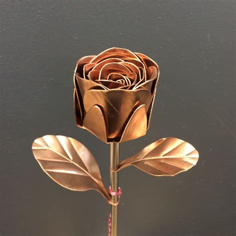 Rose Flower In Copper Wm915