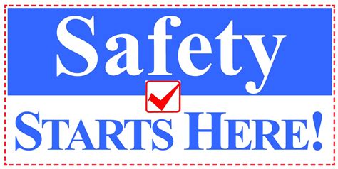 Safety Starts Here Red Check Banner 101