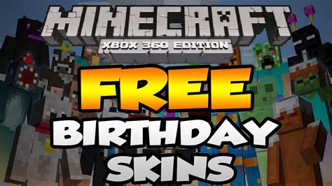 Minecraft Xbox 360 Free Second Birthday Skin Packs Release Date 9th
