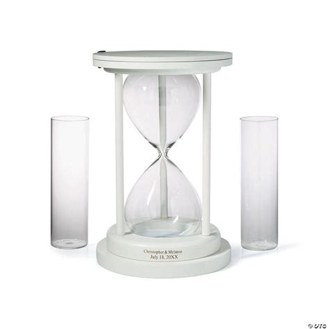 Personalized White Hourglass Unity Sand Ceremony Set Oriental Trading
