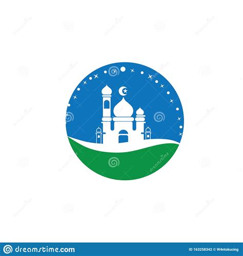 Islamic Mosque Logo Vector Icon Template Stock Vector