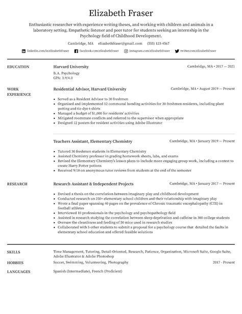Academic Resume Templates And Formats For 2022 Easy Resume