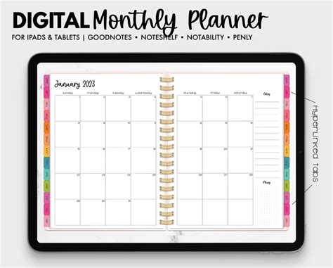 2023 And 2024 Monthly Planner Digplanner
