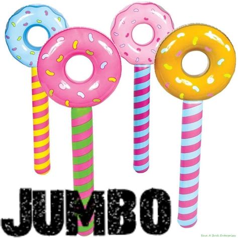 each order is for a set of 4 total assorted jumbo inflatable donuts a great way to lower your