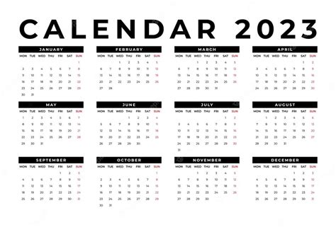 Calendar 2024 Template Desk Design Wall Premium Vector Monthly For 2023