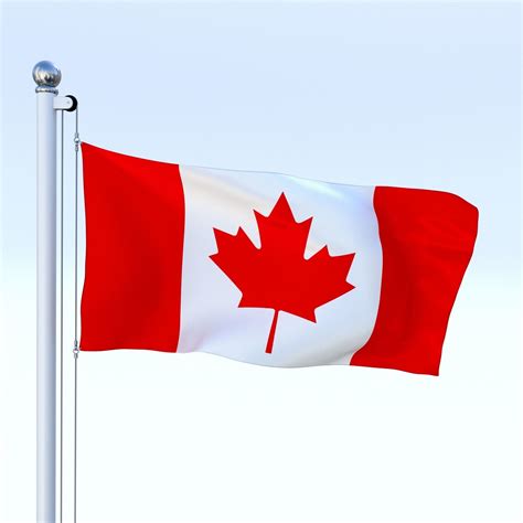 3D asset Animated Canadian Flag | CGTrader