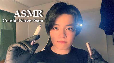 ASMR Cranial Nerve Exam About 3 Minutes Whisper Tapping Cutting