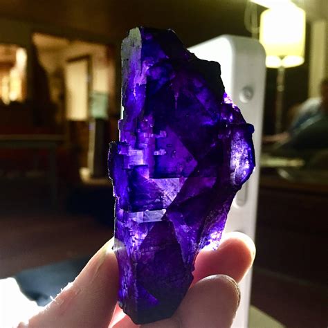 Dark Purple Fluorite Crystal Specimen