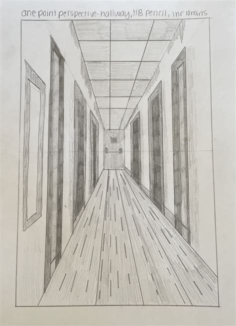 Hallway In One Point Perspective Art011