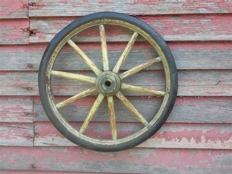 Antique Wooden Spoke Wheel 10 Spokel Carrage By Theuglyottoman