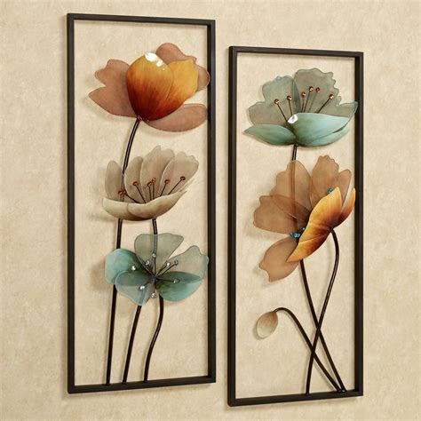 Tuscany In Bloom Floral Metal Wall Art Set