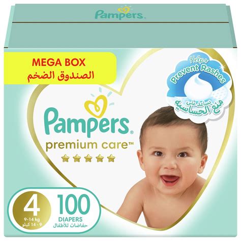 Pampers Premium Care Diapers Size 4 9 14 Kg The Softest Diaper And