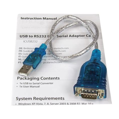 USB To RS232 DB9 Serial Adapter Cable Serial Cards Adapters Europe