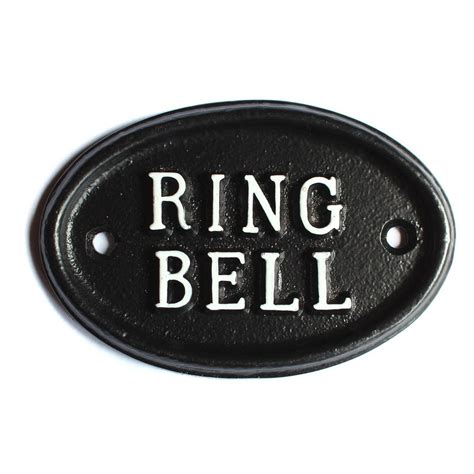 To remind the name rings a bell, said mark. Ring Bell Door Sign · 10 x 5cm · | Yester Home