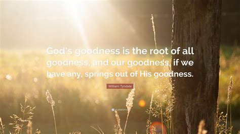 William Tyndale Quote Gods Goodness Is The Root Of All Goodness And