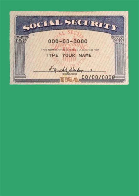 7 High Quality Free Editable Blank Social Security Card Template Edit Ssc