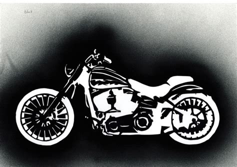 Motorbike Stencil