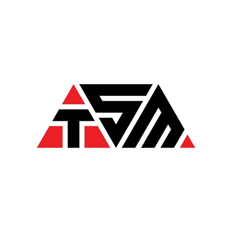 Tsm Triangle Letter Logo Design With Triangle Shape Tsm Triangle Logo
