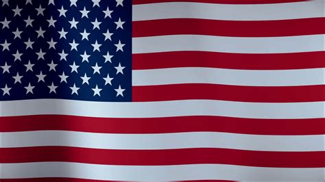 Usa Flag Waving In The Wind Highly Detailed Fabric Texture 4k Motion