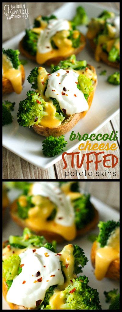 What I Love About These Broccoli Cheese Stuffed Potato Skins Are That