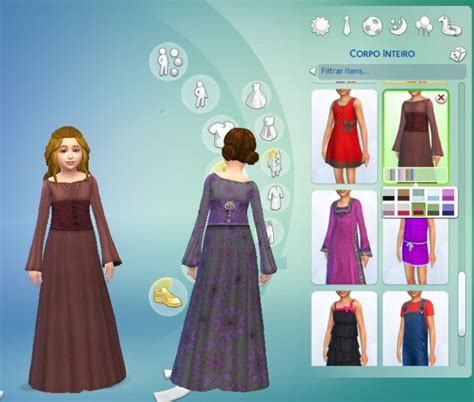 Sssvitlans Medieval Dress For Girls By Kiara24 Sims 4