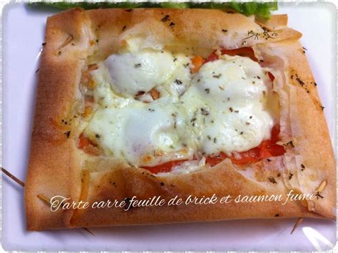 10 cl de crème légère fluide uht bridélice. tarte carré feuille de brick et saumon fumé - Recettes de cuisine pour tous les jours | Recettes ...