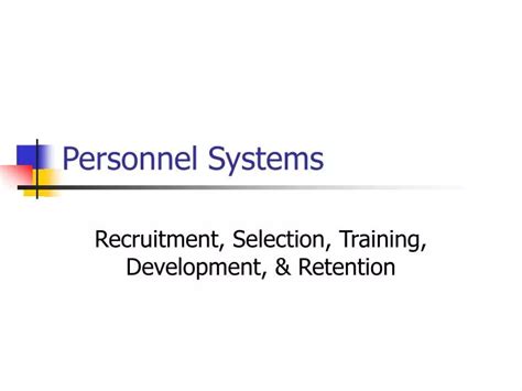 Ppt Personnel Systems Powerpoint Presentation Free Download Id