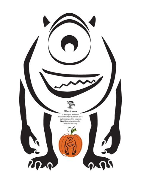 Mike Wazowski Pumpkin Template New Concept