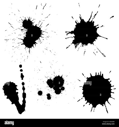 Dirty Vector Blot Splash Ink Design Liquid Art Isolated Colour Flow