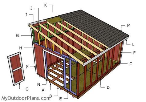 12x16 Lean To Shed Roof Plans Myoutdoorplans Free Woodworking Plans