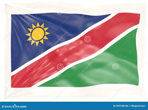 3d Illustration Of A Waving Flag Of Namibia Stock Illustration