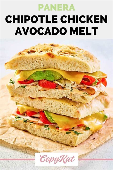 Panera Chipotle Chicken Avocado Melt Copykat Recipes