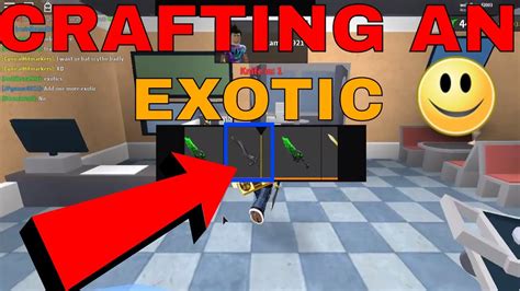 Crafting An Exotic Roblox Assassins Crafting Youtube