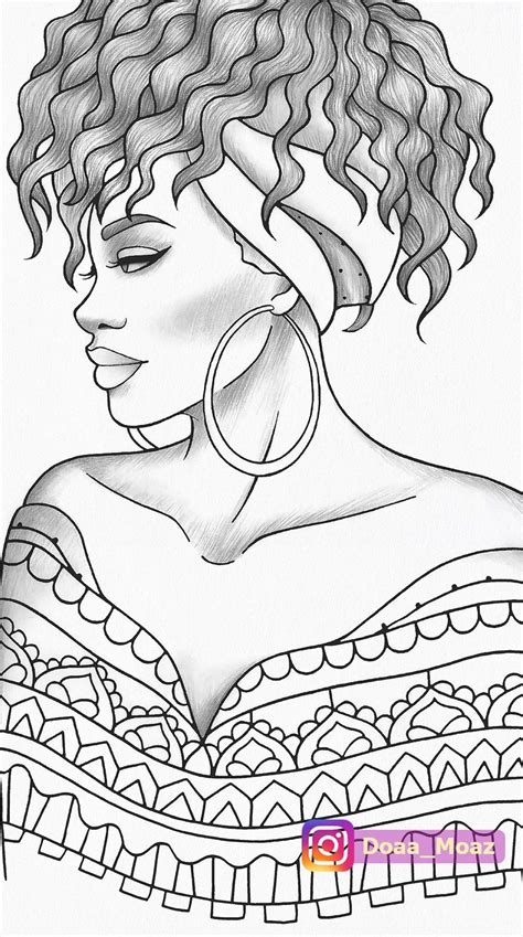 Printable African Women Coloring Coloring Pages