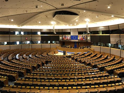 Hemicycle Of The Eu Parliament In Brussels Belgium Reurope
