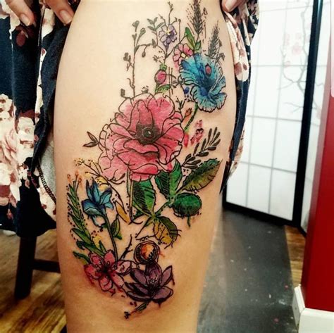 Pin By Das Oyster On Tattoo Board Hip Tattoos Women Floral Thigh