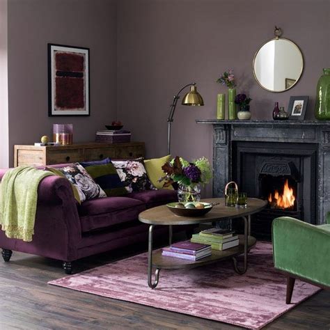 48 Stunning Purple Living Room Decor Ideas | Mauve living room, Living