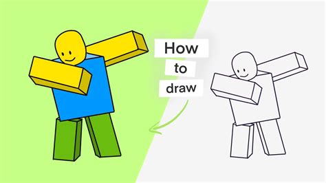 How To Draw A Noob From Roblox Easy Step By Step Как нарисовать