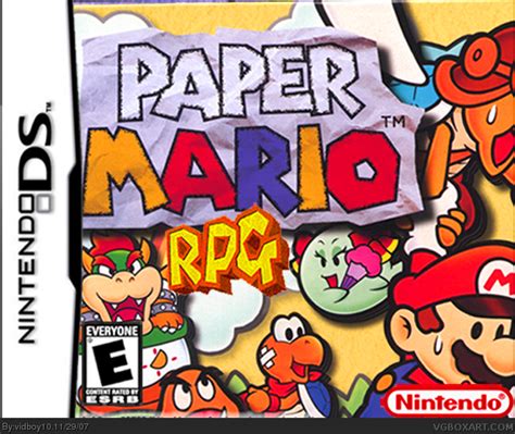 Paper Mario Rpg Nintendo Ds Box Art Cover By Vidboy10
