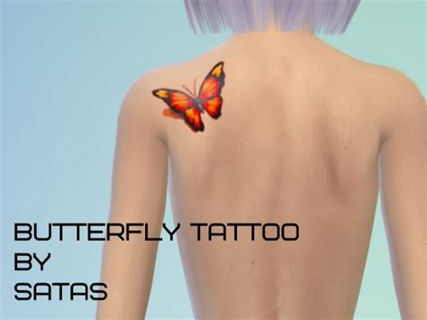 The Sims Resource Butterfly Tattoo By Satas Sims 4 Downloads