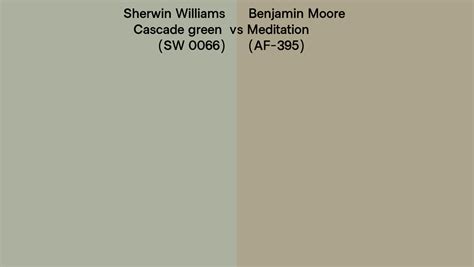 Sherwin Williams Cascade Green Sw 0066 Vs Benjamin Moore Meditation