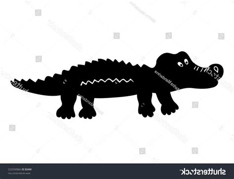 Alligator Silhouette Vector At Collection Of