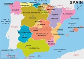 Spain States Map | States map of Spain | Spain Country States Map