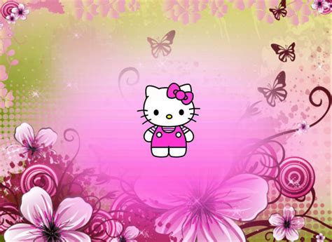 Gambar Background Yang Lucu Hello Kitty
