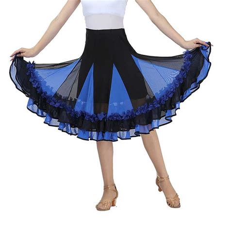 Flamenco Skirts For Latin Dance Women Skirt Adult Ballroom Practice Woman Modern Standard Waltz