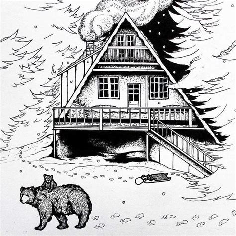 Cozy Cabin Perspective Drawing Architecture Artwork Drawing Images